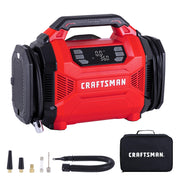 CRAFTSMAN inflator front view showing compact design and portability benefit