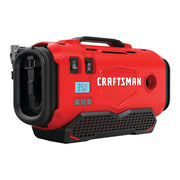 CRAFTSMAN front packaging showing compact portable inflator and benefits