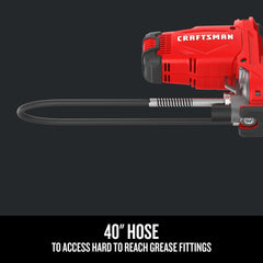 CRAFTSMAN LED lit grease gun illuminating dark fitting for accuracy