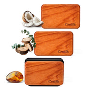 CRATIK front packaging showing three wood scent blocks and included clip, highlights premium presentation