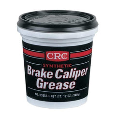 CRC brake caliper grease tub front view showing label and product use benefit