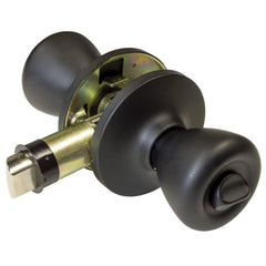 Creative Products Group knob front view showing matte black finish and modern look