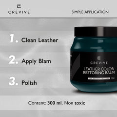 CREVIVE used on a car seat repairing faded green leather and improving interior appearance
