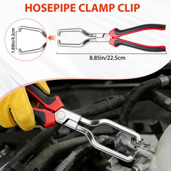 Crizendo 30° disconnecting plier in use reaching a tight engine bay for easier access
