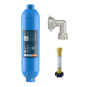 Crystala Filters front view showing product and benefits of clearer water