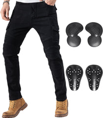 CTBQiTom front view of black pants showing slim fit and pockets for everyday use