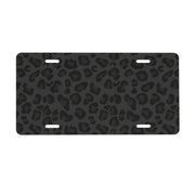 CTVSLFU black leopard plate front view showing bold design and curb appeal