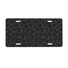 CTVSLFU black leopard plate front view showing bold design and curb appeal