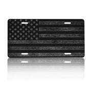 CTVSLFU front plate on car showing bold black flag and clear mounting for visual appeal