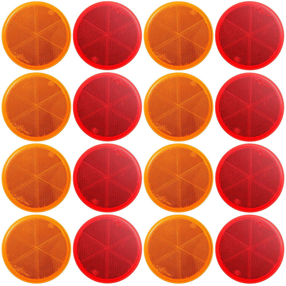 Cunno front view pack showing red and amber reflectors, easy visibility