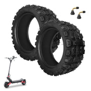 CuraceQ front view of two tubeless 11-inch tires showing fit and profile benefit durability