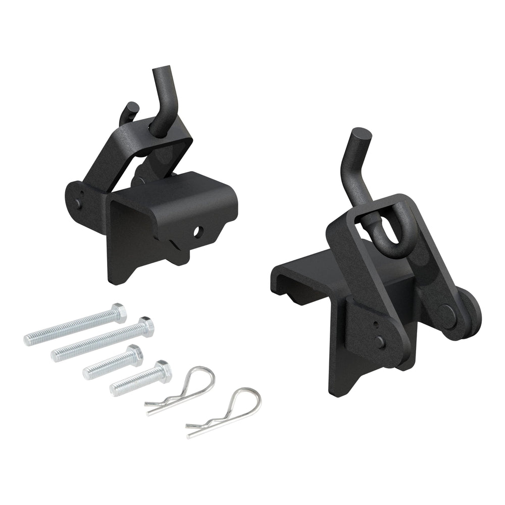 CURT 17208 front view showing bolt-on brackets and finish for reliable mounting