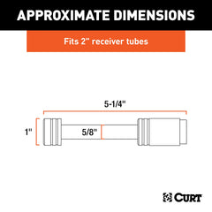 CURT close-up of locking body highlighting key turn action and corrosion protection