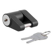 CURT front view of coupler lock showing padlock-style housing and secure fit
