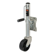 CURT front view showing jack and wheel, simplifies trailer positioning