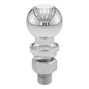 CURT 40039 front view chrome trailer ball showing durable finish and fit