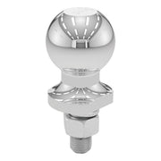 CURT front view of chrome 2-inch hitch ball showing polished finish and shape