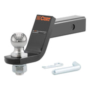 CURT 45055 front view showing mounted 1-7/8" ball and ready-to-tow benefit