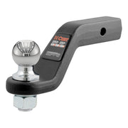 CURT front view of loaded ball mount showing ready-to-use convenience