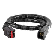 CURT front connector close-up showing secure OEM-style plug and easy installation benefit