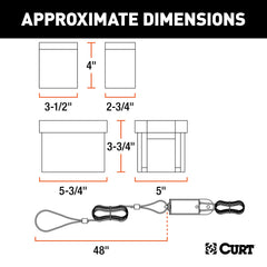 CURT close-up of side-load battery case highlighting easy access and weather resistance