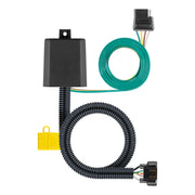 CURT front connector showing 4-way flat output and easy plug-in benefit