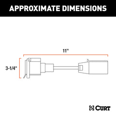 CURT 57003 close-up of internal resistors ensuring LED recognition