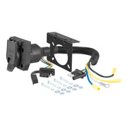CURT front view showing both 4-way flat and 7-way blade connectors for flexible towing