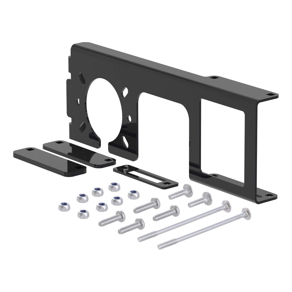 CURT 58000 front view showing secure hitch-mounted connector location and improved organization