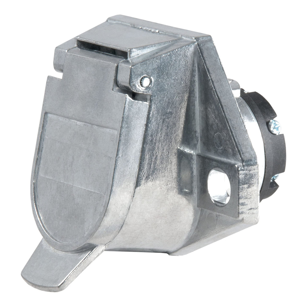 CURT 58170 front view showing 7-pin socket and secure plug benefit