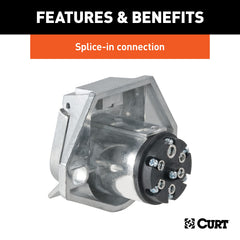 CURT 58170 connected to trailer plug demonstrating reliable power transfer