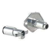 CURT 58671 front view plug and socket showing complete kit and secure connection benefit