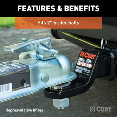 CURT coupler mounted on 3-inch channel demonstrating easy installation