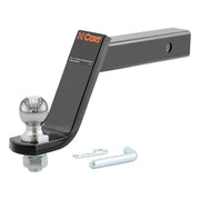 CURT loaded ball mount front view showing ready-to-tow assembly and secure fit