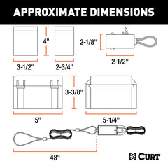 CURT lockable battery case protecting battery from weather and tampering