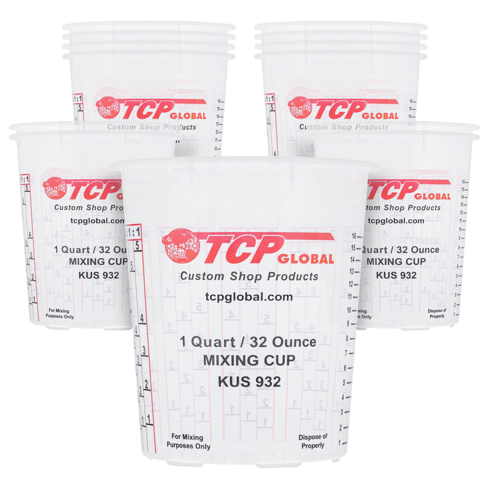 Custom Shop front view of 12-pack 32 oz cups showing product quantity and shape benefit: organized supply