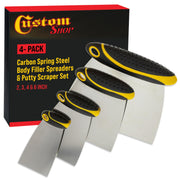 Custom Shop front packaging displaying the 4-piece spreader set, clear view and benefit of selection