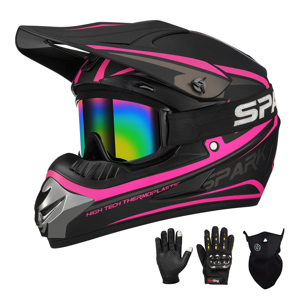 CUTEY helmet front view showing protective shell and clear benefit of full-face protection