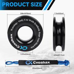 Cvoahax soft shackle knot detail displaying UHMWPE braid and high-strength reliability