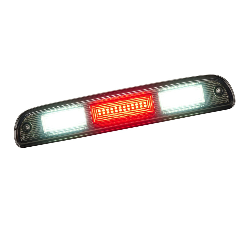 Cxdar front view of assembled third brake light showing clean fit and improved visibility