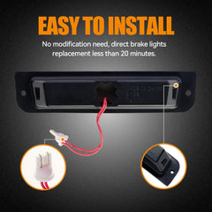 Cxdar installed on Jeep Wrangler rear view demonstrating high-mount visibility benefit
