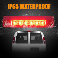 Cxdar brake light next to ruler showing compact fit and easy replacement