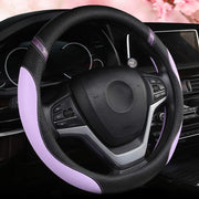 Cxtiy lilac steering wheel cover front view shows color and fit benefit
