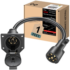 CXTM front view showing 7-pin plug and socket for easy connection