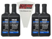 CYCLEMAX front packaging showing four quarts and funnel, convenient refill kit