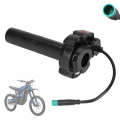 Cylemoto throttle front view showing clean black finish and ergonomic shape
