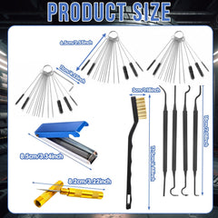 CYUXING stainless needles and brushes detail for precise jet cleaning