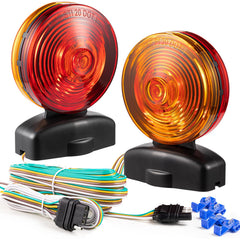 CZC AUTO front packaging showing dual-sided red and amber lenses for visibility