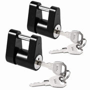 CZC AUTO front view of assembled coupler lock showing compact security benefit