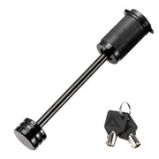 CZC AUTO front view of black trailer coupler lock showing compact profile and security